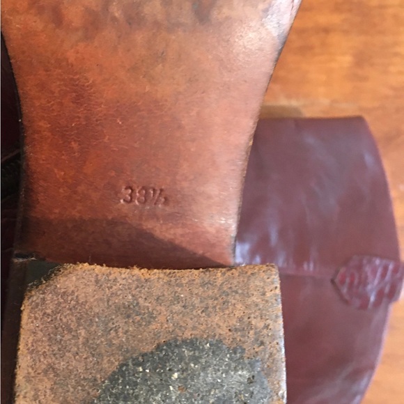 Gianni Barbato Red Leather Western Boots Size 38.5 (US 8 1/2) - Picture 8 of 15